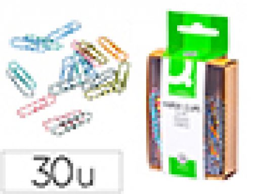 Clips de cor raiados q-connect - 50 mm caixa de 30 unidades , Q-connect , 28729 , 5705831020276